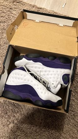 Air Jordan 13 White Purple Sneakers