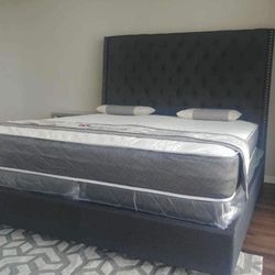 Brand New King Size Bed Frame With New Mattress Set/Fast Delivery 