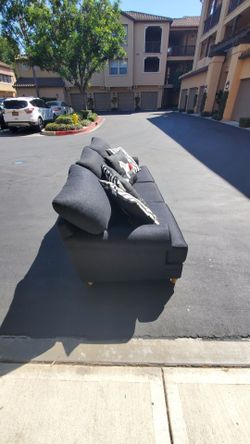 Modern Charcoal Sofa – Like New Condition