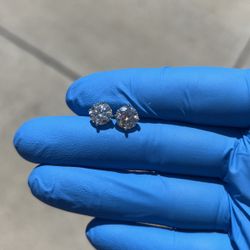 Moissanite Diamond Stud Earrings