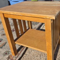 Table - Small Bedside Or End Table For Living Room - Bought As A Project Stanrted So Sand And Never Finished Got To Bad Healthwise 