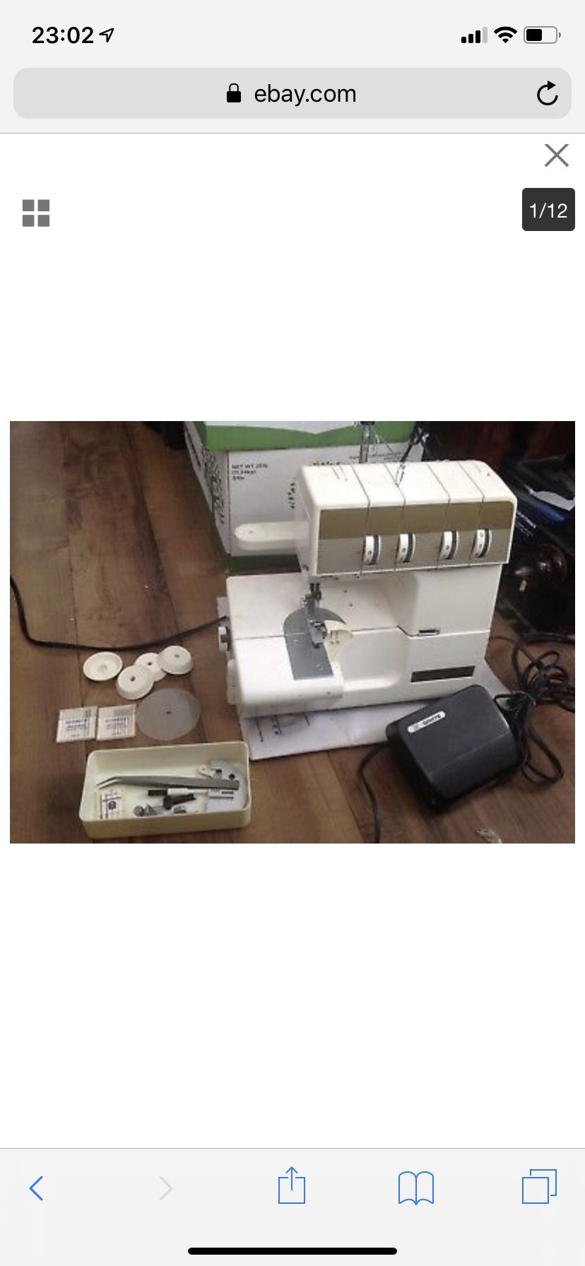 Jaguar 228 White Sewing Machine Super Lock Serger