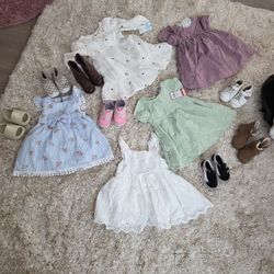 Adorable 18-24mo Dresses, Shoes, Pleather Jacket Bundle!