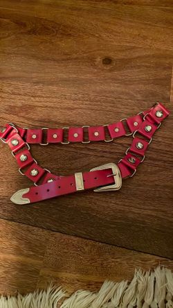 Red western wear belt