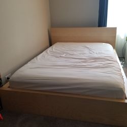 Full/Double Slatted Bed Frame Plus Mattress 