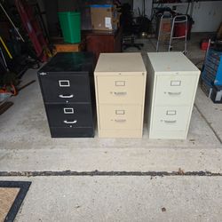 Metal File Cabinet 2 drawer (3) Qty.
