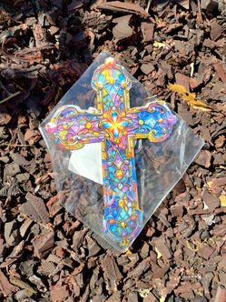 Acrylic cross suncatcher decor