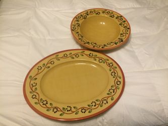 William Sonoma Hand Painted Platters