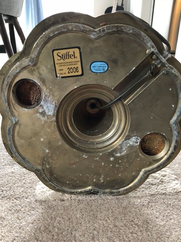 Solid Brass Vintage Mid Century Stiffel Lilly Lotus Torchiere Floor Lamp (model 2006)