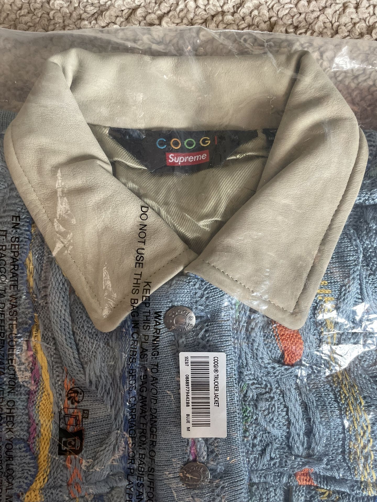 Supreme x Coogi Trucker Jacket (Blue)