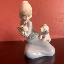 Lladro Little Friskies Dog And Cat