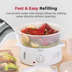Rosewill 4-in-1 Electric Food Steamer, White - AA08-012