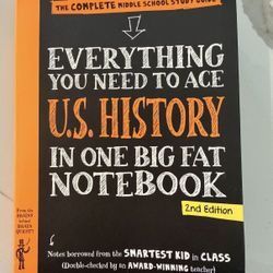 EVERYTHING YOU NEED TO ACE US. HISTORY IN ONE BIG FAT NOTEBOOK $12 Looks New 