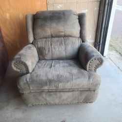 Beige Cushioned Rocking Chair