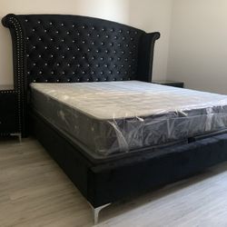New In Box King Bed Frame With Mattress (Read Description Below)