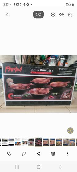 Shipping Available Brand-New In Box 4-Piece Parini Melamine Ramen Bowl Set No Lower Offers Accepted