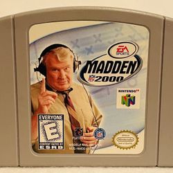 EUC Madden 2000 Nintendo 64 N64 Super Clean!