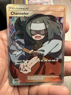 Channeler 232/236 holo Rare Ultra Unified Minds Pokemon TCG Moderate play MP 