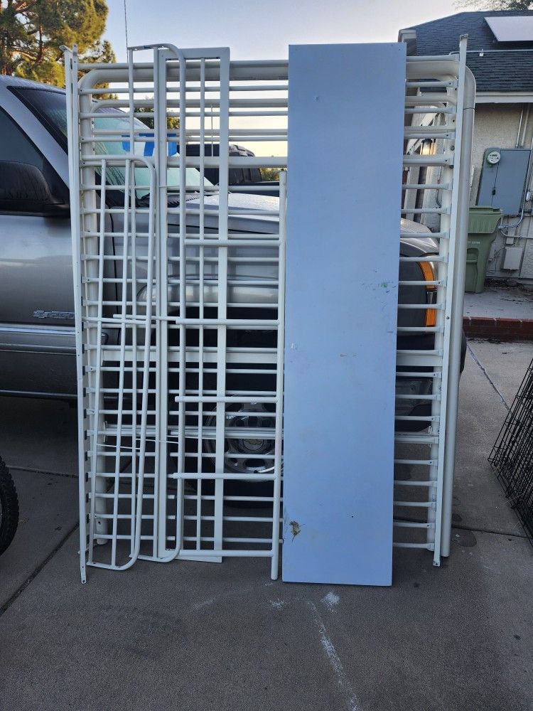 White Metal Loft Bed