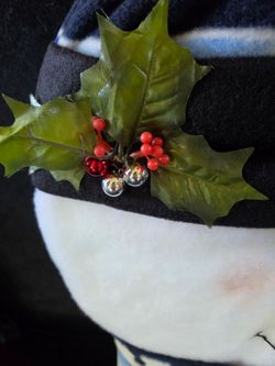 USA Christmas Snowman Plush Door Wreath