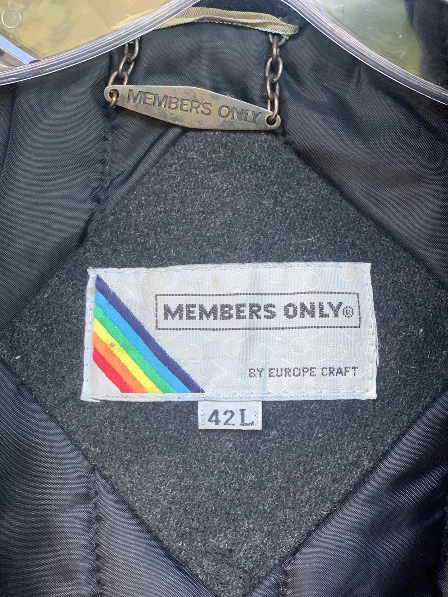 Rainbow Tag Members Only Jacket By Europe Craft Vintage Members