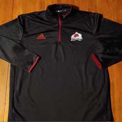 Colorado Avalanche Men's Size Xlarge Adidas Dri Fit Half Zip Hockey Team 