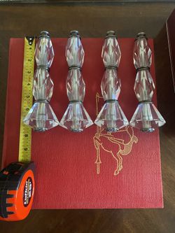 7 1/2” Long Crystal Knobs (4)