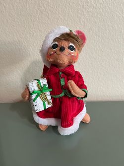 Annalee 2018 Jingle Bell Girl Mouse 8”