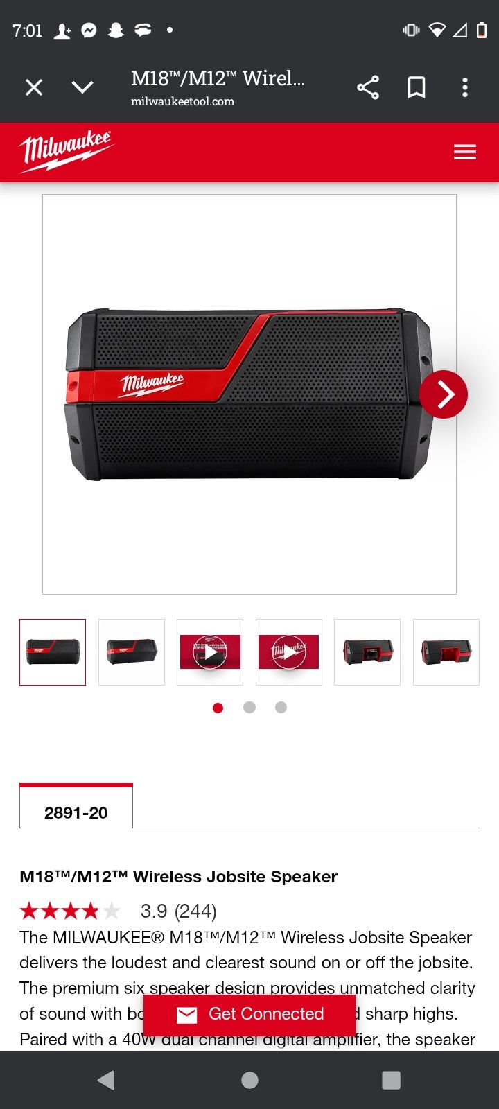 Milwaukee Bluetooth Speaker