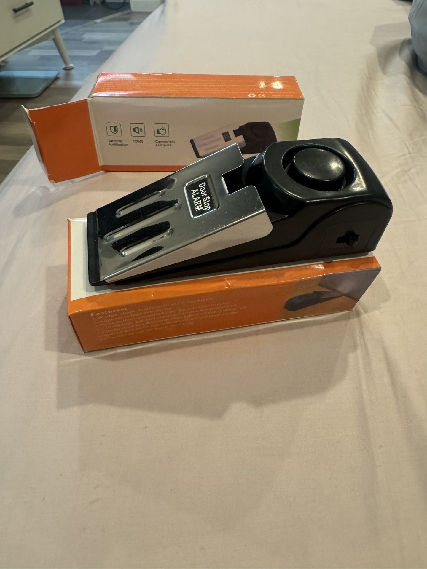 Security door stop Alarm thief Force Entry