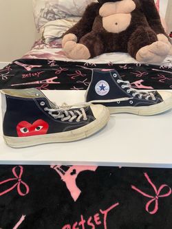 Men’s Black CDG Comme des Garçon Converse US 8.