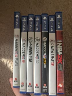 PS4 Games Madden, 2k, NBA Live