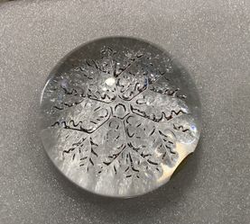 Crystal Snowflake Paperweight from France