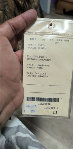 Authentic mink hat with certificate of authenticity