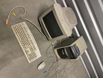 Retro Gaming - HP Pavilion 6635 PC Bundle Intel Celeron Win 98 M50 CRT Monitor POWERS ON