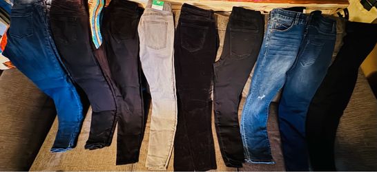 9 pair of Skinny Jeans - size 8