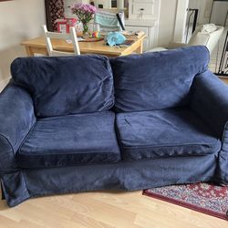 Vintage Dark Blue Couch/Loveseat