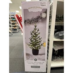 Christmas Tree, Pre-Lit Indexed Balsam Fir Mini Battery