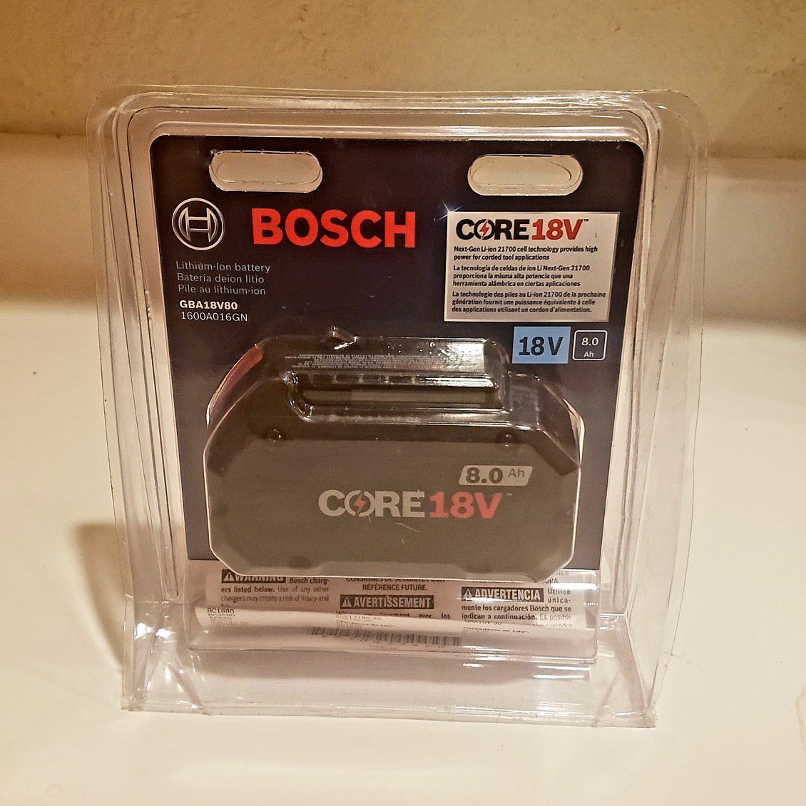 Bosch power Tool Battery - Core 18V - 8.0 Amp - Brand New Battery