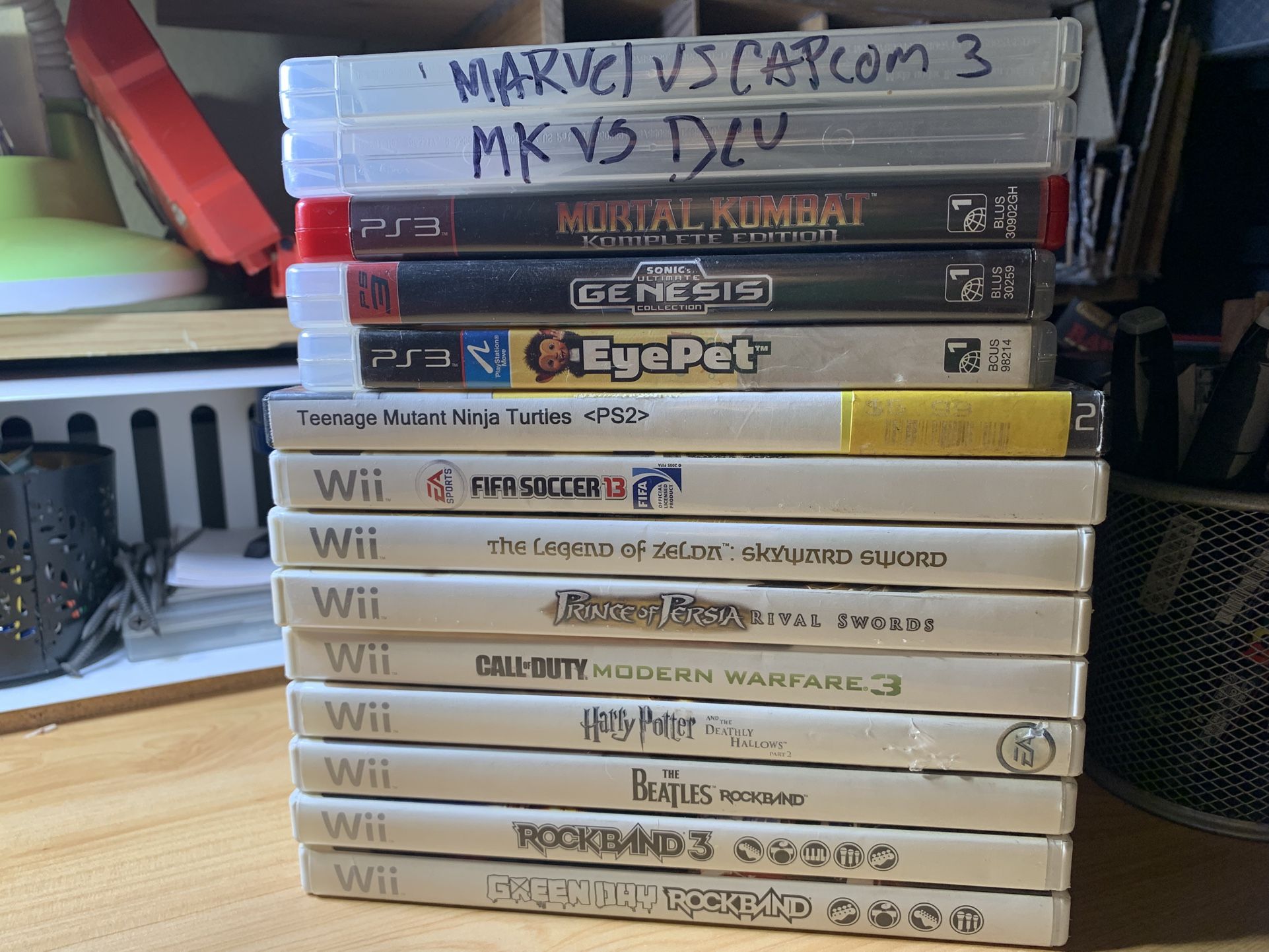 Wii And Joystick & ps3 game bundle