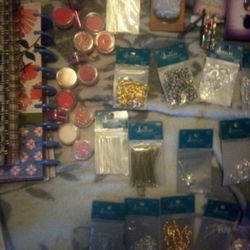 Jewelry Making Stuff& BOOKS OF STICKERS 