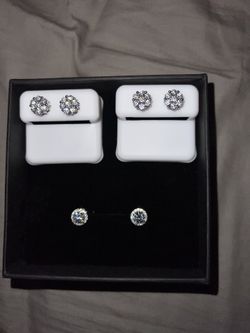 6mm S925 Sterling Silver VVS Moissanite Earrings 