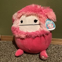 Squishmallow Hailey The Bigfoot 12” New With Tags Kellytoy Plush Pink