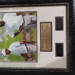 Michael Jordan And Tiger Woods Autograph Golf Photo 
