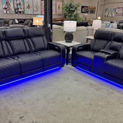 Luxury Power Reclining Sofa & Loveseat Set 🔥