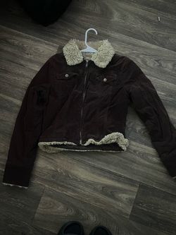2000s brown cropped jacket zipper