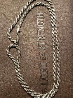 Sterling silver rope chain