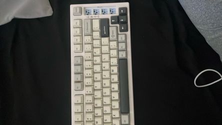 Compact Mechanical Keyboard White and Gray