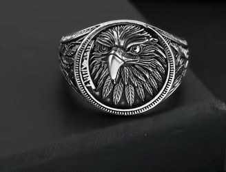 3D eagle ring unique copper