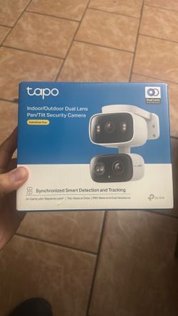 Tapo 2K Indoor/Outdoor Dual Lens Pan/Tilt Wired Security Camera - 125° Wide-Angle View + 6mm Zoom, Motion Track, Person/Vehicle Detection, Local Stora